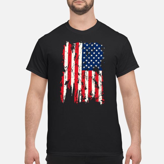 Apparel Vintage Distressed USA Flag Men's Shirt Old Navy