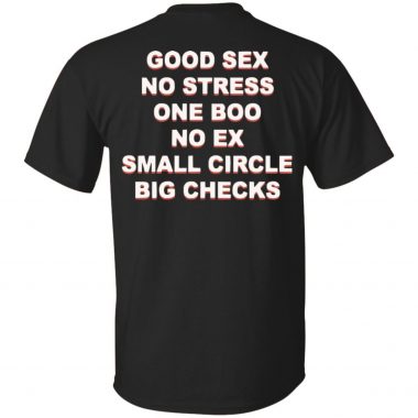 Good Sex No Stress One Boo No Ex Small Circle Big Checks Back Shirt