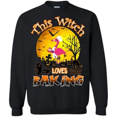 Funny This Witch Loves Baking Halloween Shirt Long Sleeve Sweatshirt Gift