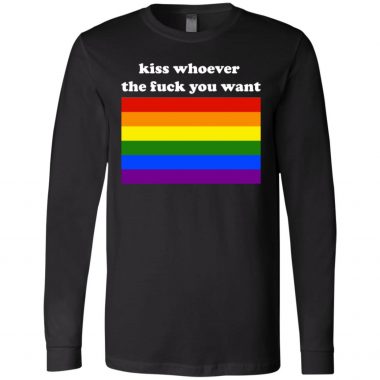 Kiss Whoever The Fuck You Want Lesbian Supporters LGBT Shirt