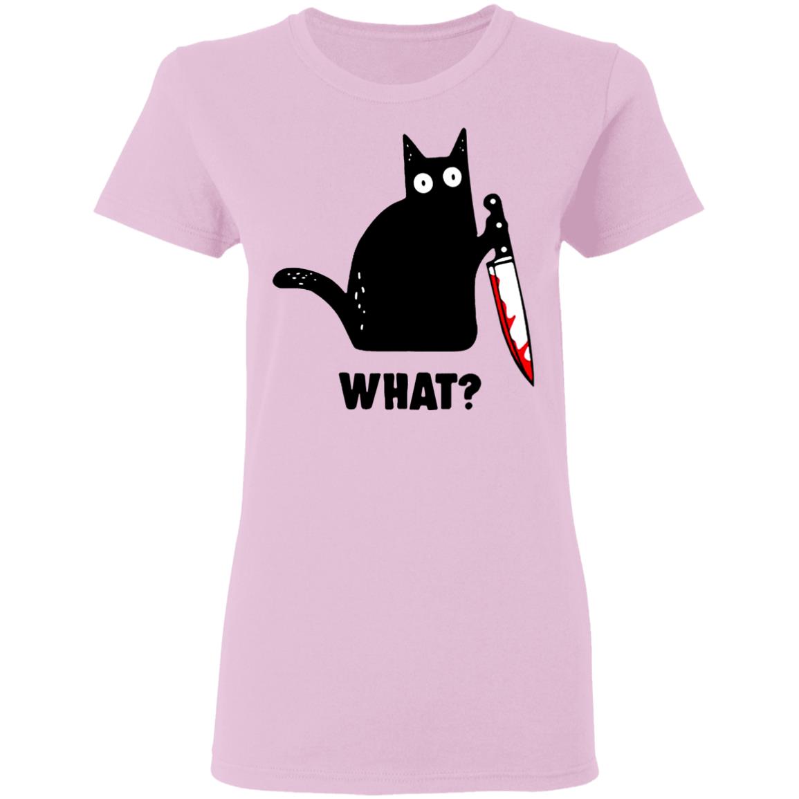 cat t shirt with knife