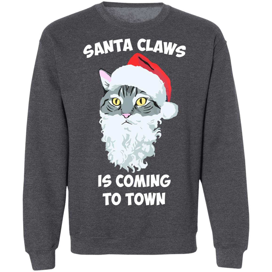 SANTA CLAWS CAT FRENCH TERRY SHIRT