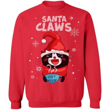 Santa Claws Black Cat Ugly Christmas Sweater