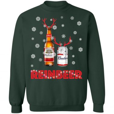 Budweiser Reinbeer Funny Beer Reindeer Christmas Sweater Hoodie