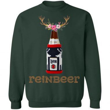 Bottle Miller Lite Reinbeer Funny Christmas Sweater Hoodie
