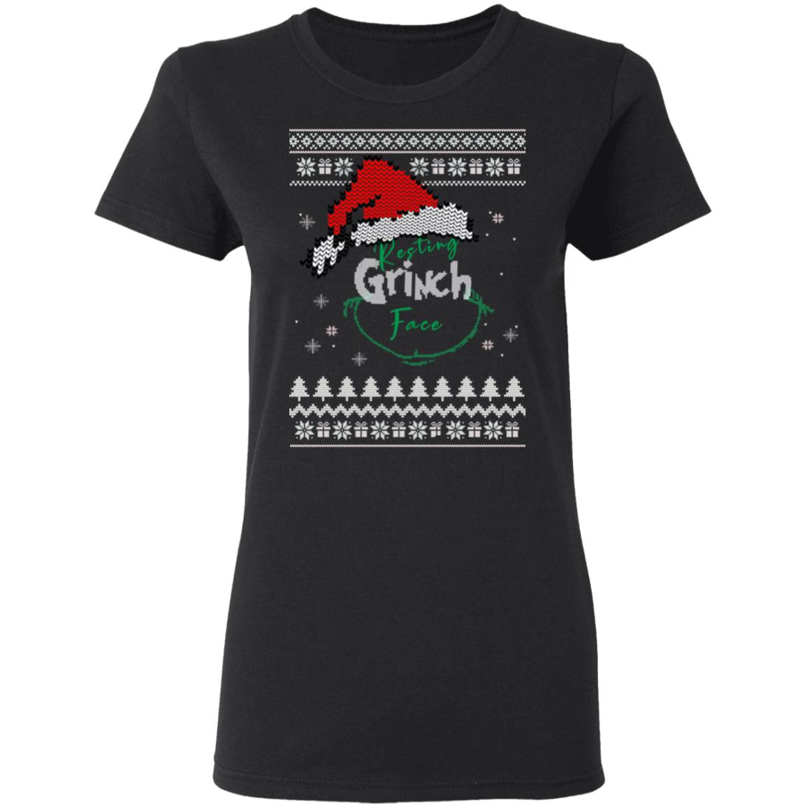 Resting Grinch Face Ugly Christmas Sweater, Hoodie