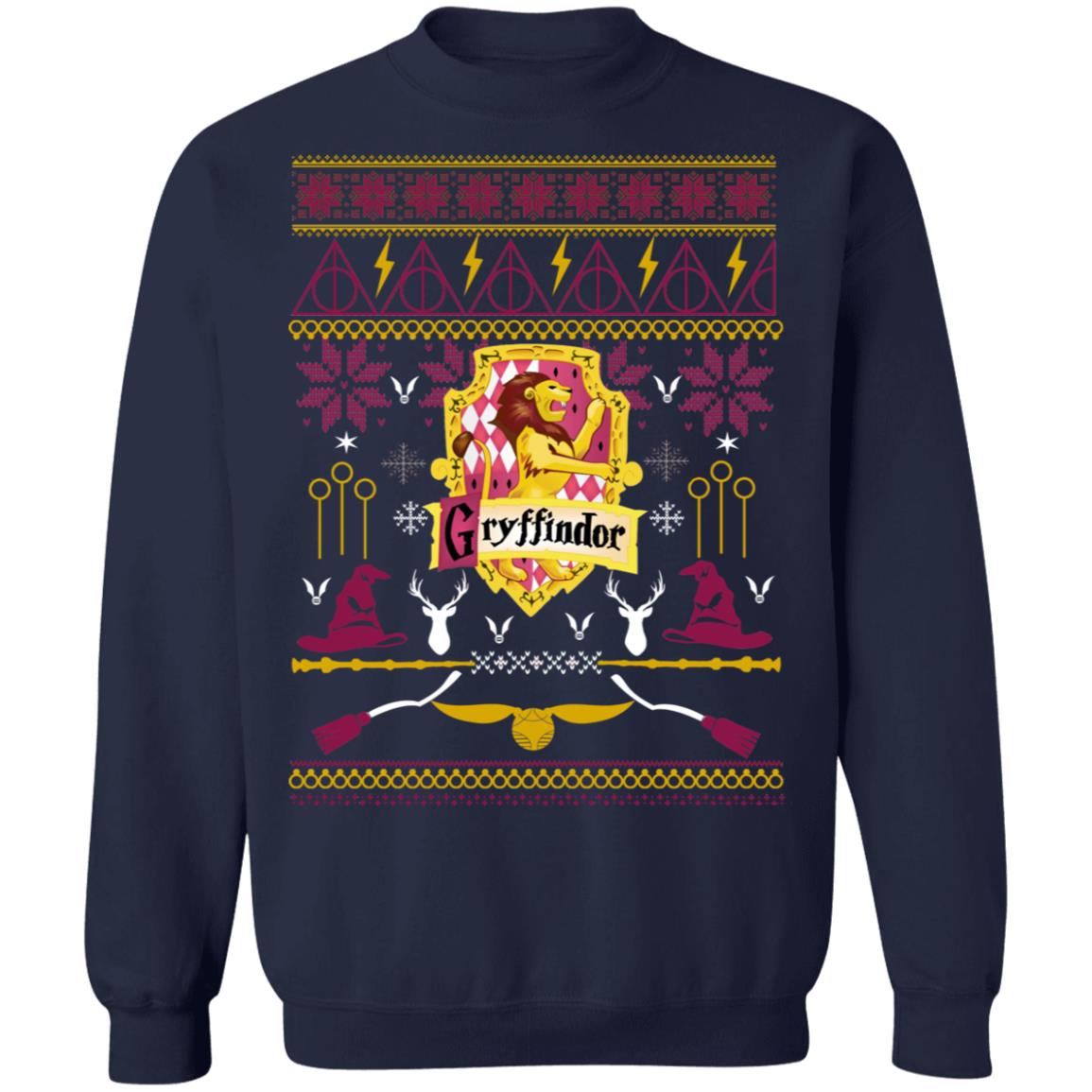 harry-potter-gryffindor-ugly-christmas-sweater-hoodie