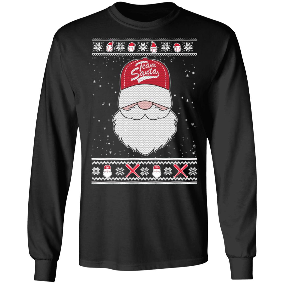 baseball santa shirt