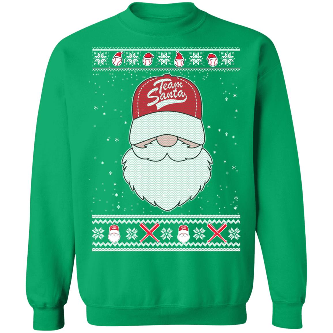 baseball santa shirt