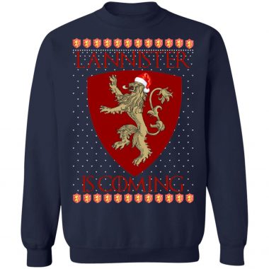 House Lannister Game of thrones Christmas Santa Is Coming Sweatshirt, Hoodie