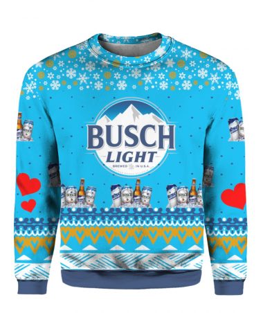 Busch Light Beer 3D Print Ugly Christmas Sweater