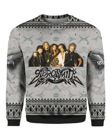 Aerosmith Band 3D Print Christmas Ugly Sweater, Hoodie