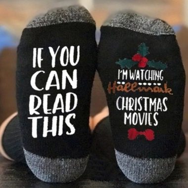 If You Can Read This Watching Hallmark Christmas Movies Soft Warm Socks