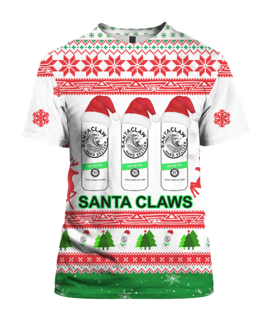 santa claws white claw sweatshirt