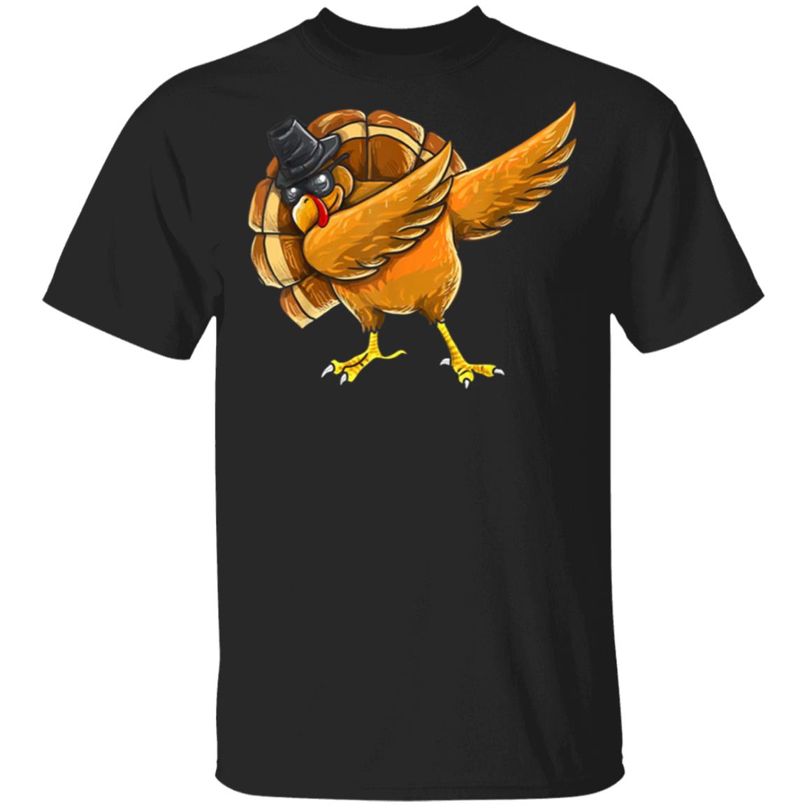 Dabbing Turkey Shirt Thanksgiving Boys Kids Men Turkey Day Shirt