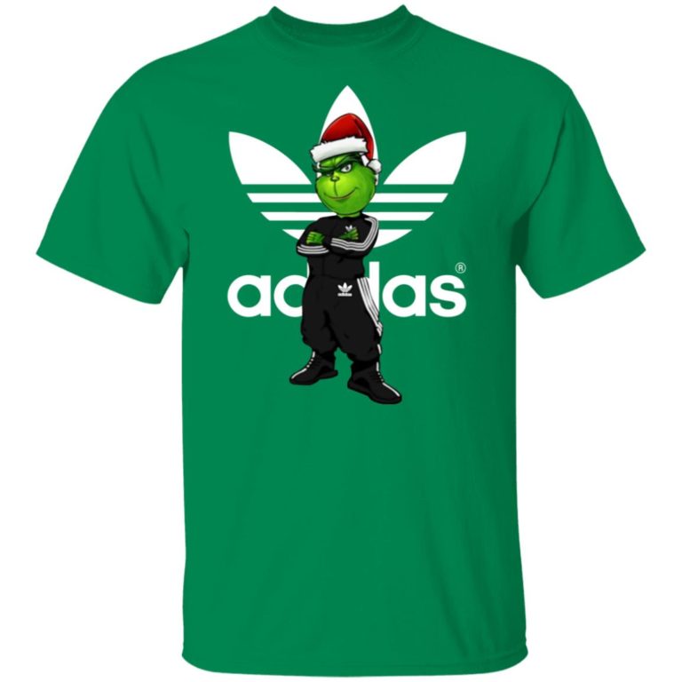 Christmas Santa Grinch Adidas Shirt Long Sleeve