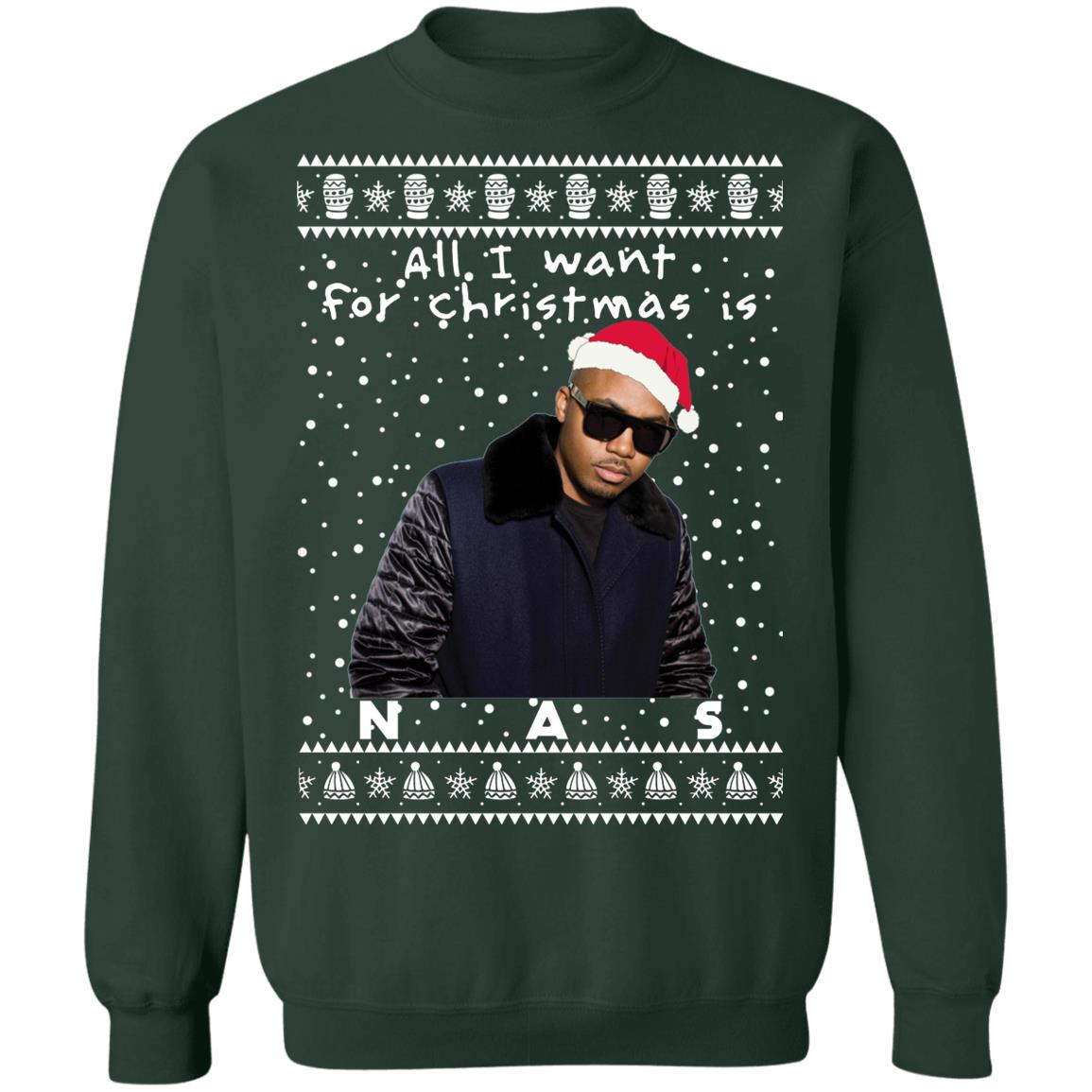 Nas Rapper Ugly Christmas Sweater, Long Sleeve, Hoodie