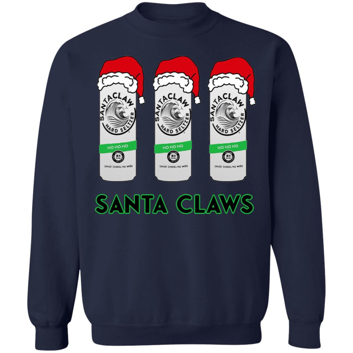 White Claw Santa Claws Hard Seltzer Christmas Sweater Shirt