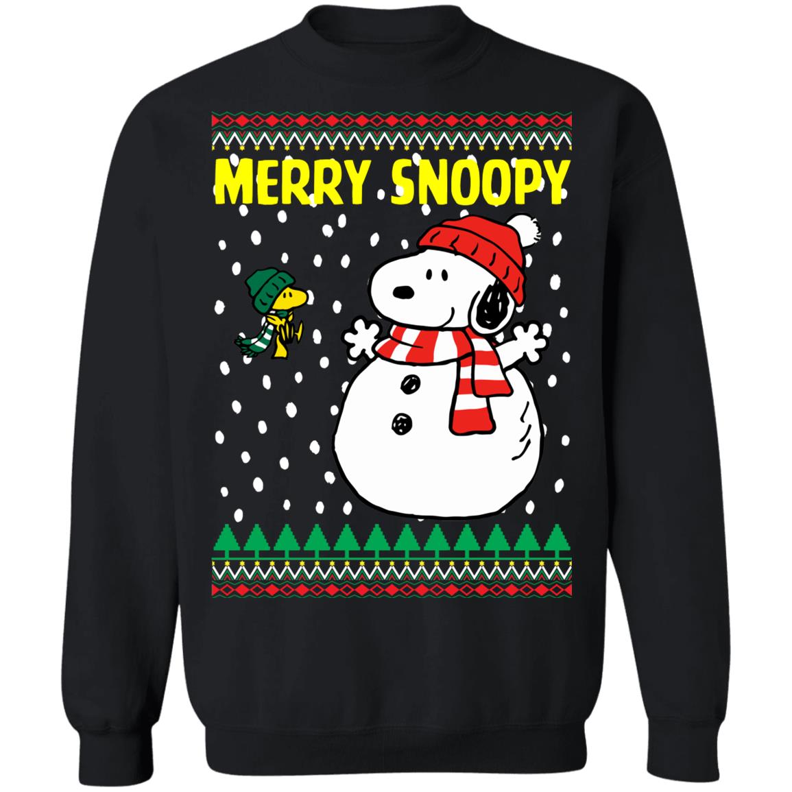 Snoopy Snowman and Woodstock Ugly Christmas Sweater