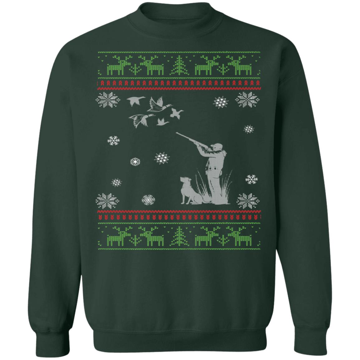 Duck Hunting Lover Ugly Christmas Sweater, Long Sleeve, Hoodie