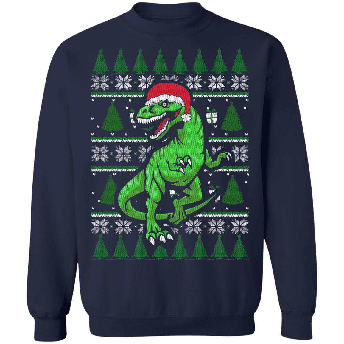 T-rex christmas tree christmas sweater