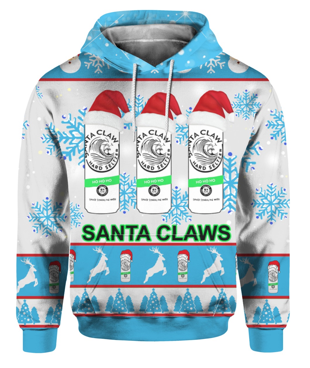 santa claws white claw sweatshirt