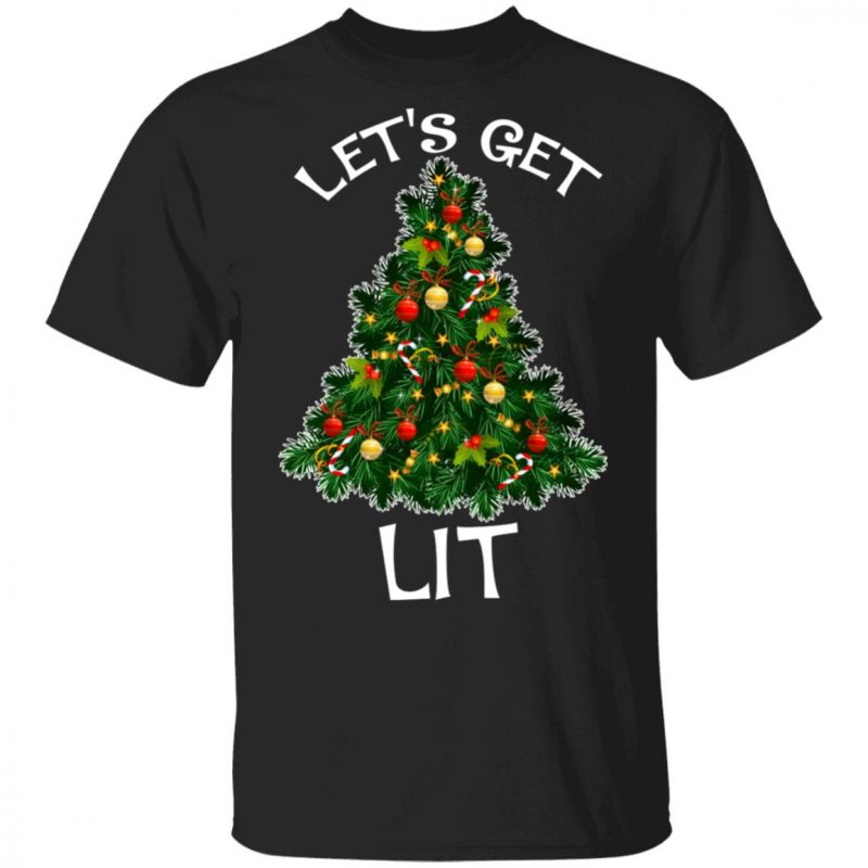 Let's get lit christmas tree sweatshirt