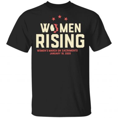 Women March 2020 SACRAMENTO Rising Shirt Long Sleeve Hoodie
