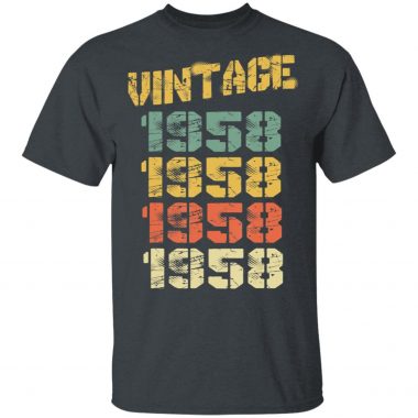 1958 Vintage 62nd Birthday T-Shirt Long Sleeve Hoodie