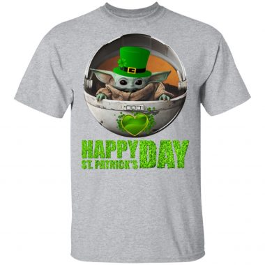 Baby Yoda Happy St Patrick's Day Shirt Raglan Hoodie