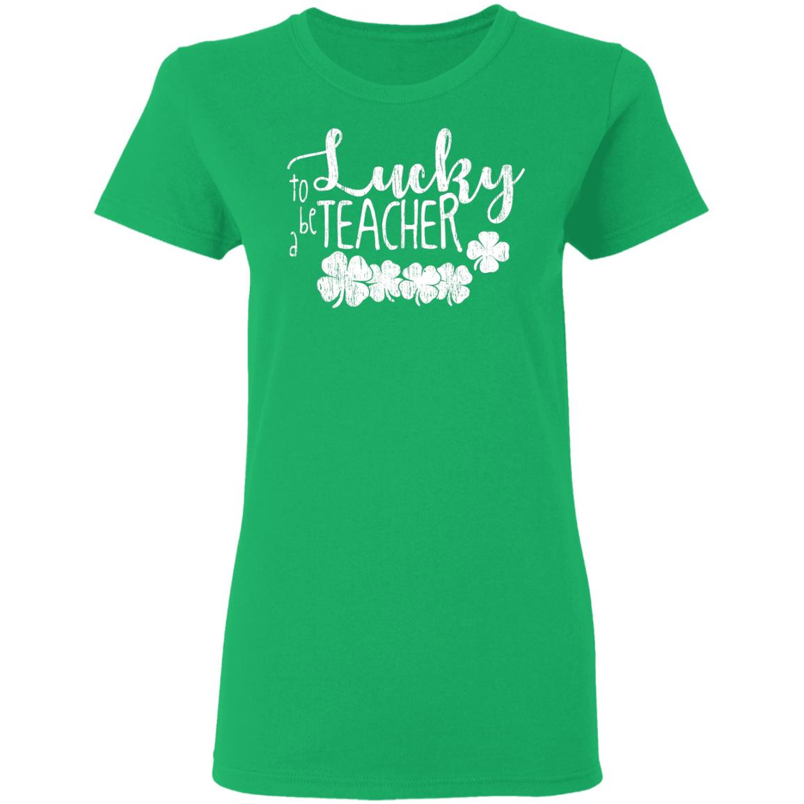 Lucky To Be a Teacher Shamrock Vintage St Patrick's Day T-Shirt