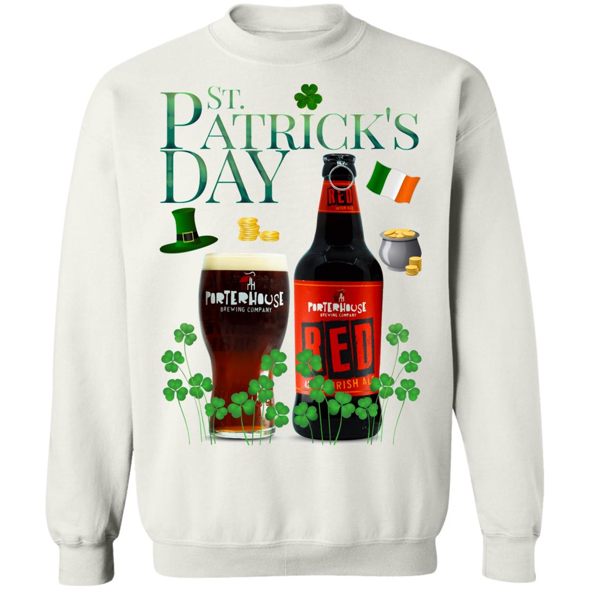 St. Patrick's Day Porterhouse Red Irish Ale Beer Shirt Long Sleeve Hoodie