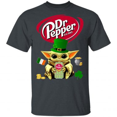 Baby Yoda Hug Dr Pepper St Patrick's Day Shirt Raglan Hoodie