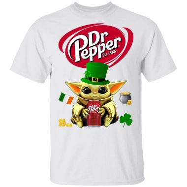 Baby Yoda Hug Dr Pepper St Patrick's Day T-Shirt Raglan Hoodie