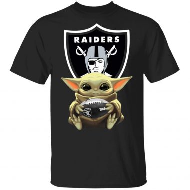 Baby Yoda Hug Oakland Raiders Star Wars Shirt Long Sleeve Hoodie