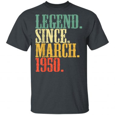 70 Years Old - Legend Since March 1950 Vintage T-Shirt Long Sleeve Hoodie