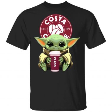 Baby Yoda Drink Costa Since 1971 Star Wars Shirt Long Sleeve Hoodie
