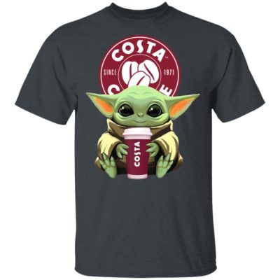 Baby Yoda Drink Costa Since 1971 Star Wars Shirt Long Sleeve Hoodie