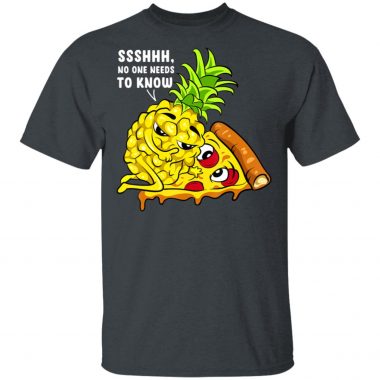 Pineapple Pizza Valentine Day Couple Secret Lover Shh T-Shirt