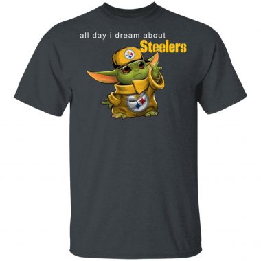 Baby Yoda All Day I Dream About Steelers Shirt Long Sleeve Hoodie
