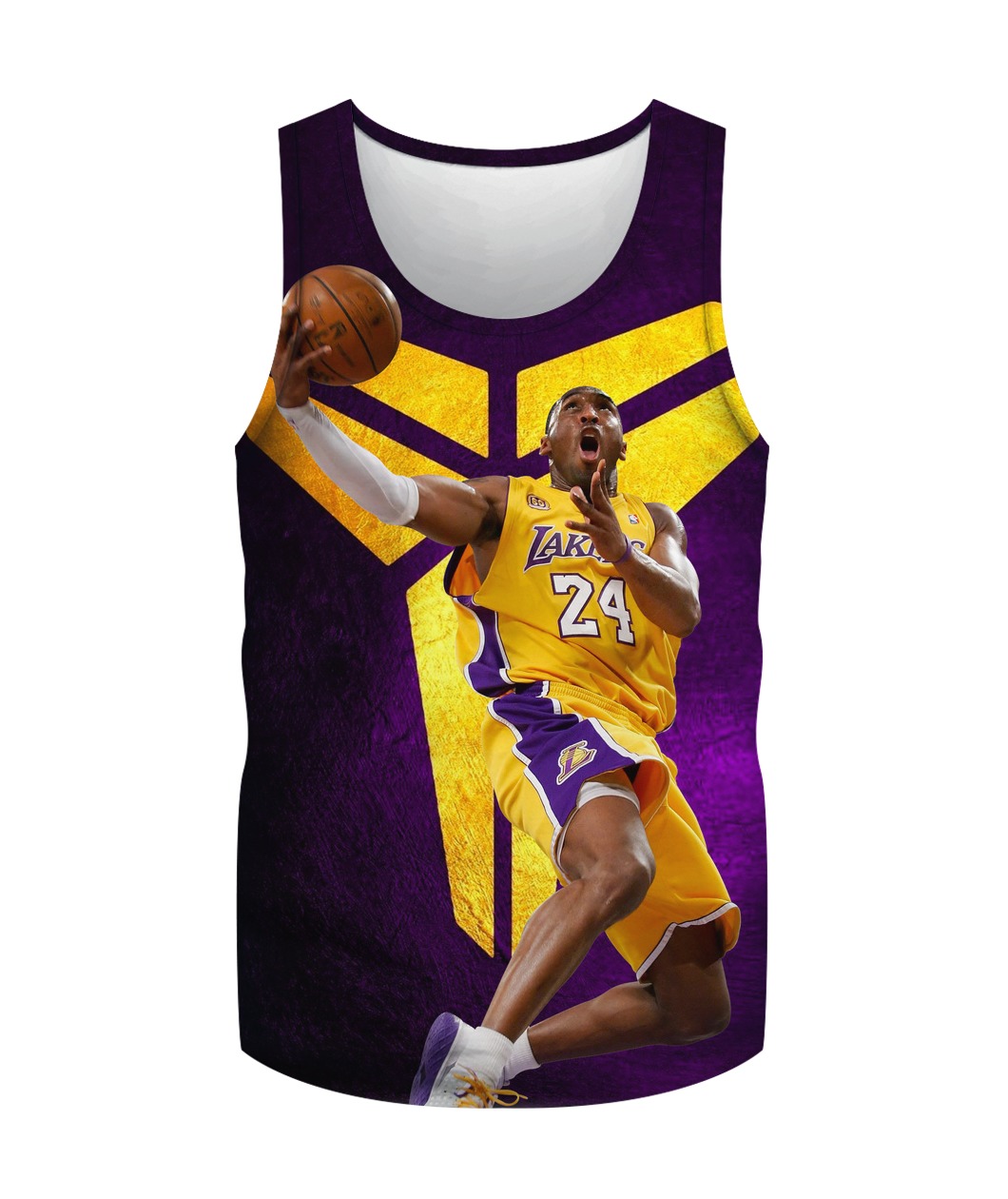 Kobe Bryant Purple Gold 3D Print Shirt Long Sleeve Hoodie