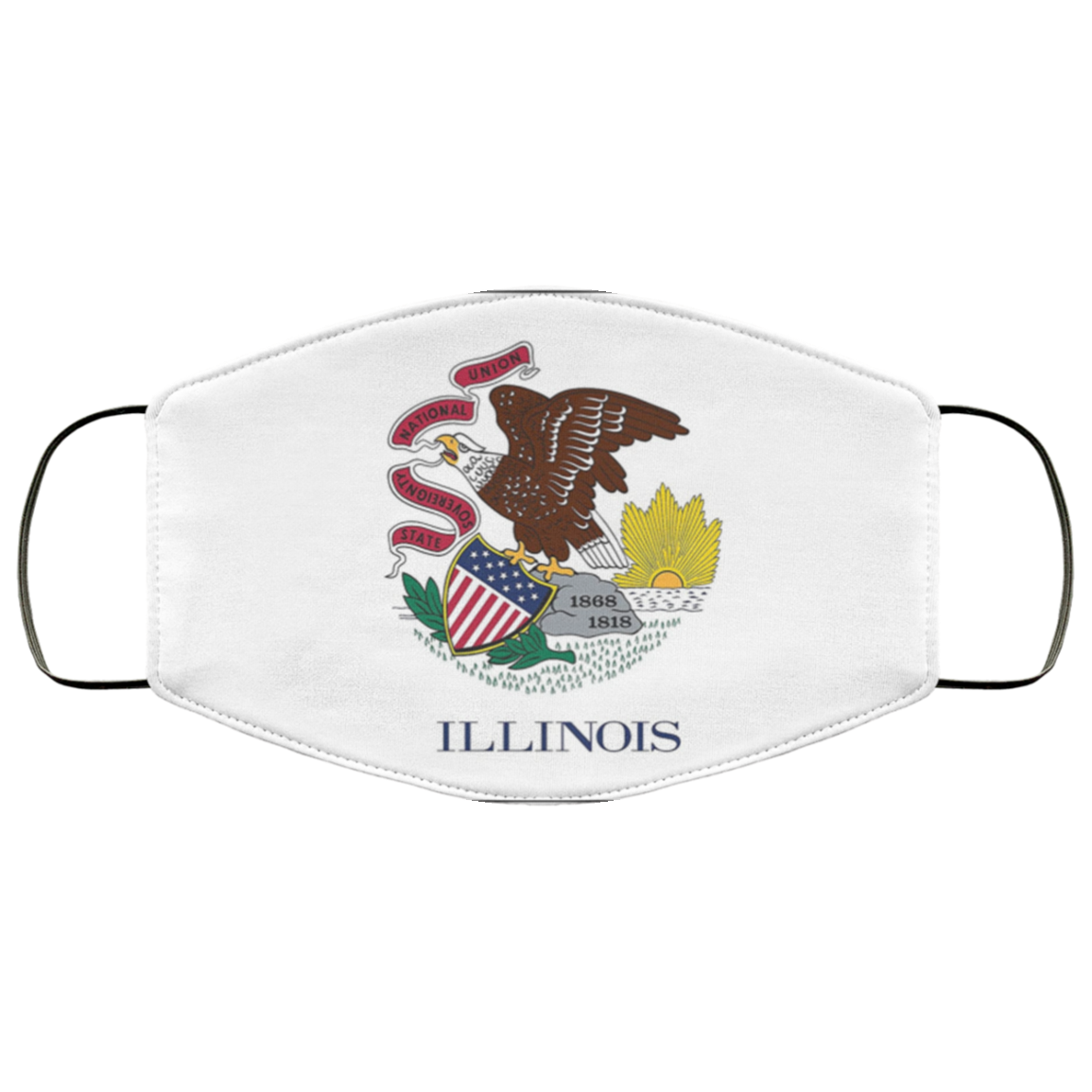Flag Of Illinois State Face Mask