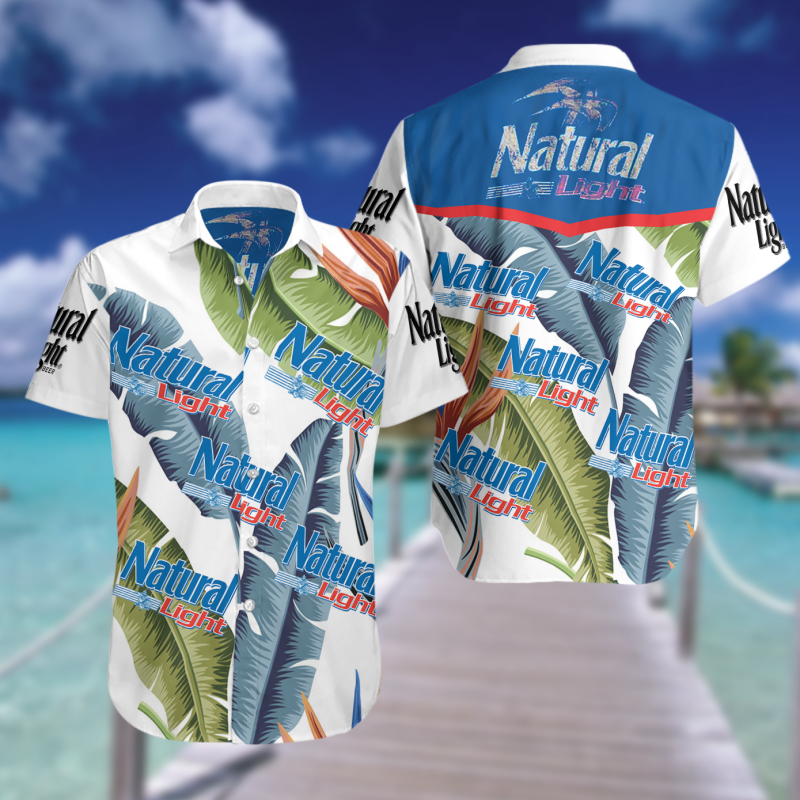 Natural Light Hawaiian Beach shirt