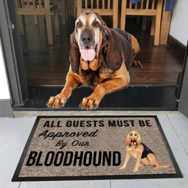 all guests must be approved by our Bloodhound Doormat