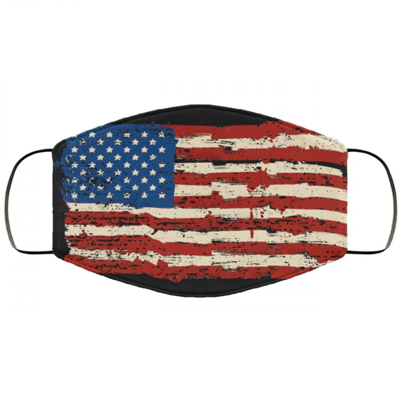 Distressed American Flag Patriot Patriotic Face Mask