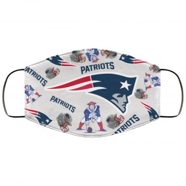New England Patriots Patriots Logo Pattern White Face Mask