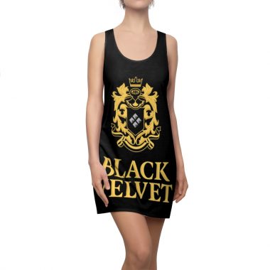 Black Velvet Canadian Whisky Dress Women’s Cut And Sew Racerback