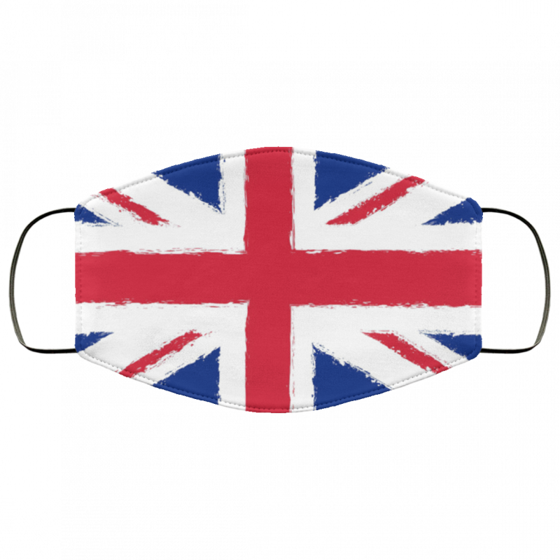Watercolor United Kingdom Flag Face Mask