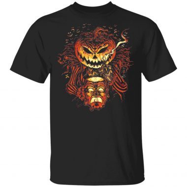 Alternative Universe Halloween Scary Pumpkin Head Lantern T-Shirt