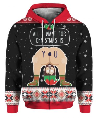 All I Want For Christmas Is You 3D Ugly Christmas Sweater Hoodie
